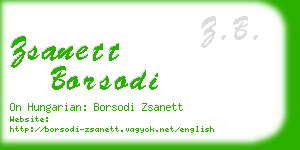 zsanett borsodi business card